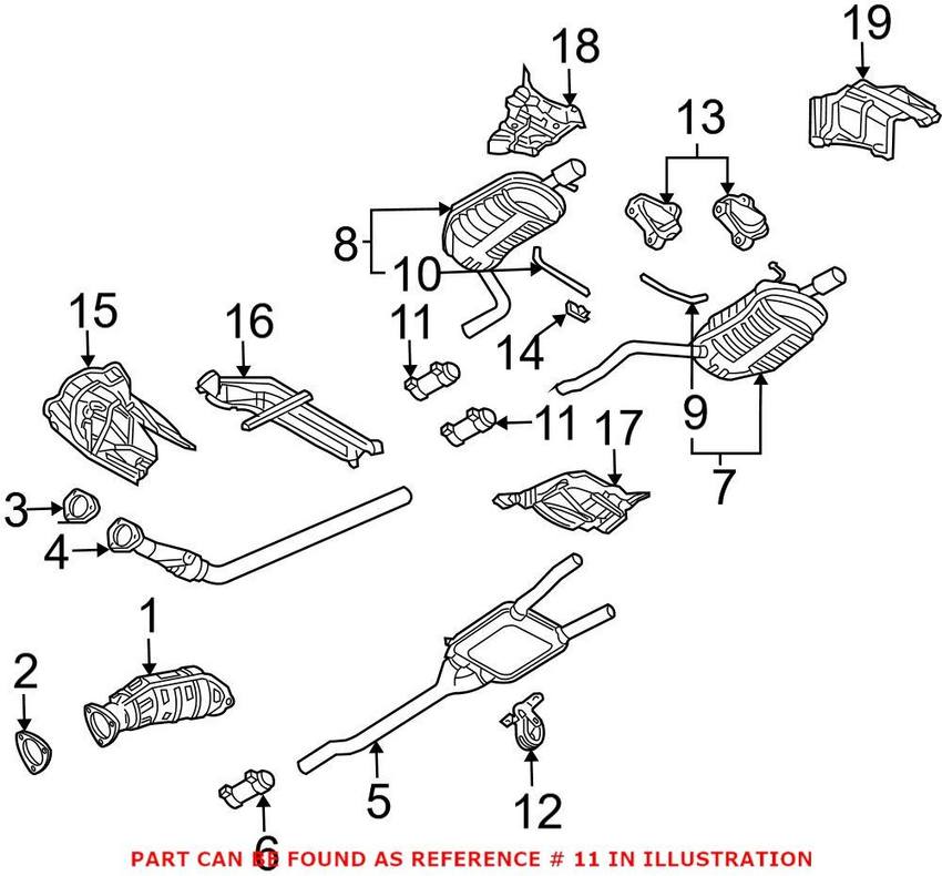 Audi VW Exhaust Clamp 1K0253141K